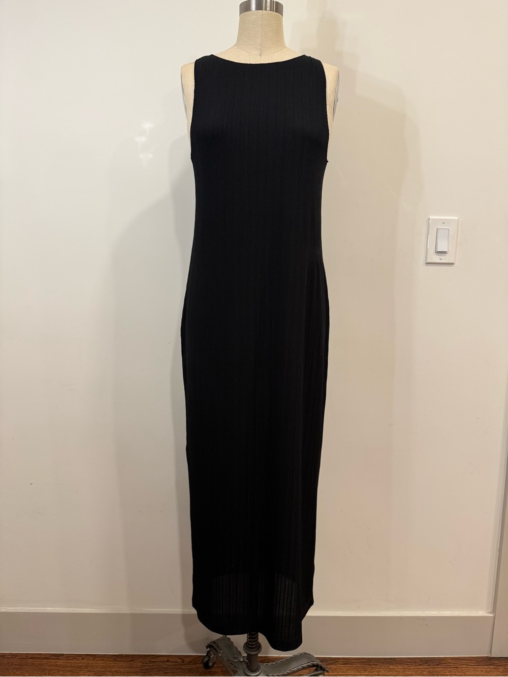Madewell Black Ribbed Sleeveless Maxi Dress